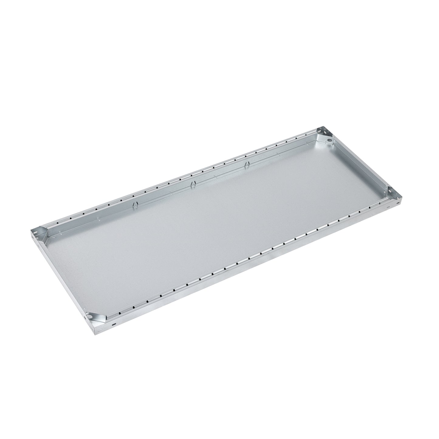 Półka regału metalowego ocynkowanego META zdjęcie od dołu MS Regały Białystok galwanizowana cynkowana niemiecka konstrukcja detal spód widok z dołu wytrzymała nośna