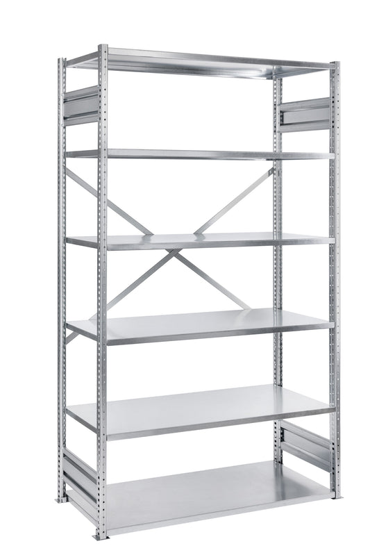 Zestaw: Regał Półkowy + 2 Regały Dostawne 2200mm x 1230mm x 600mm - 80kg