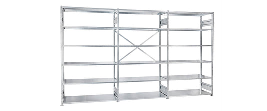 Zestaw: Regał Półkowy + 2 Regały Dostawne 2200mm x 1230mm x 400mm - 80kg
