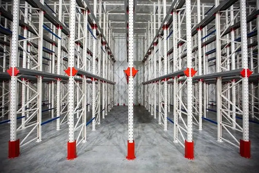 Regały wspornikowe z hydraulicznym systemem podnoszenia ramion ułatwiającym obsługę ciężkich i długich materiałów w magazynie