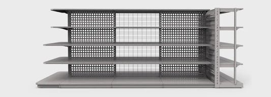 Regały półkowe z perforowanymi półkami zapewniającymi wentylację przechowywanym produktom