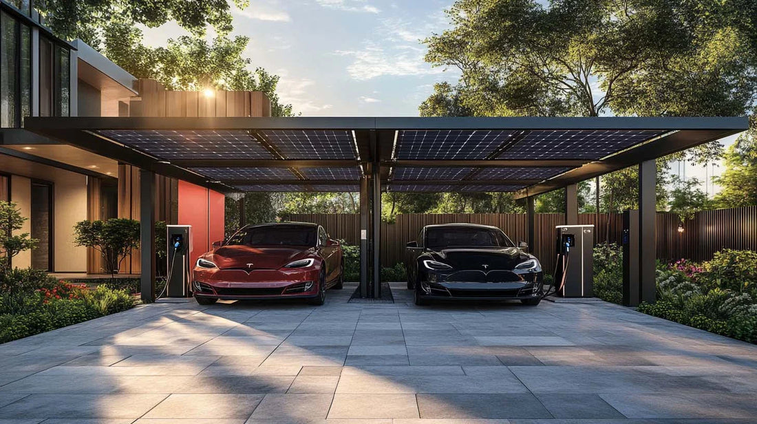 Carporty solarne – porównanie konstrukcji jedno i wielostanowiskowych. Z instalacją fotowoltaiczną czy bez?