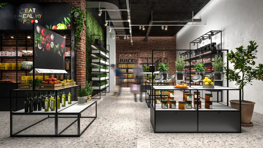 Regały ekspozycyjne dla showroomów - łączenie funkcji z estetyką