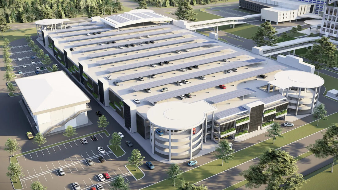 Struktury solarne na parkingach wielopoziomowych