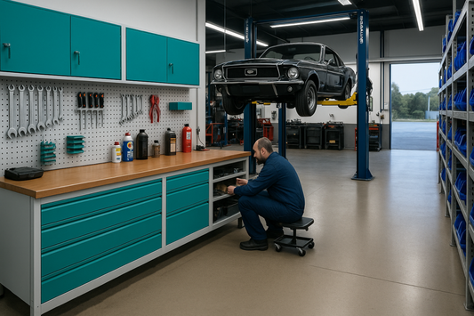 Szafy warsztatowe – jak uporządkować narzędzia w warsztacie i magazynie