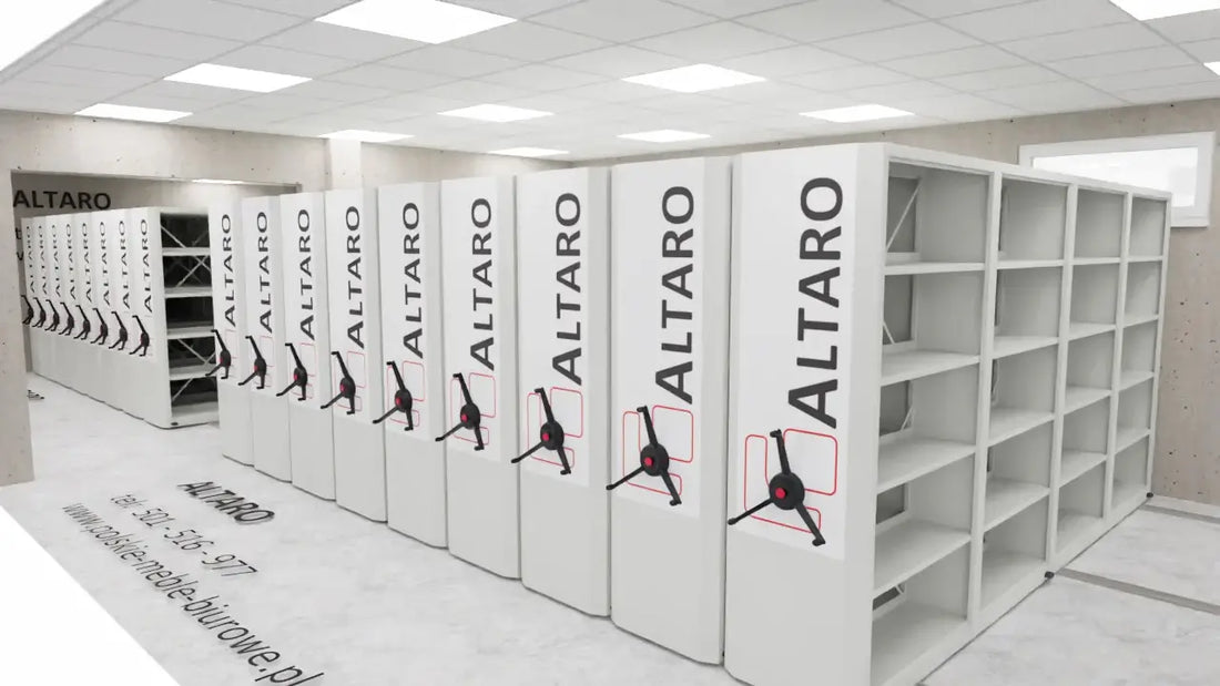 Mobilne regały na kółkach do dokumentów projektowych - elastyczne przechowywanie planów A0/A1