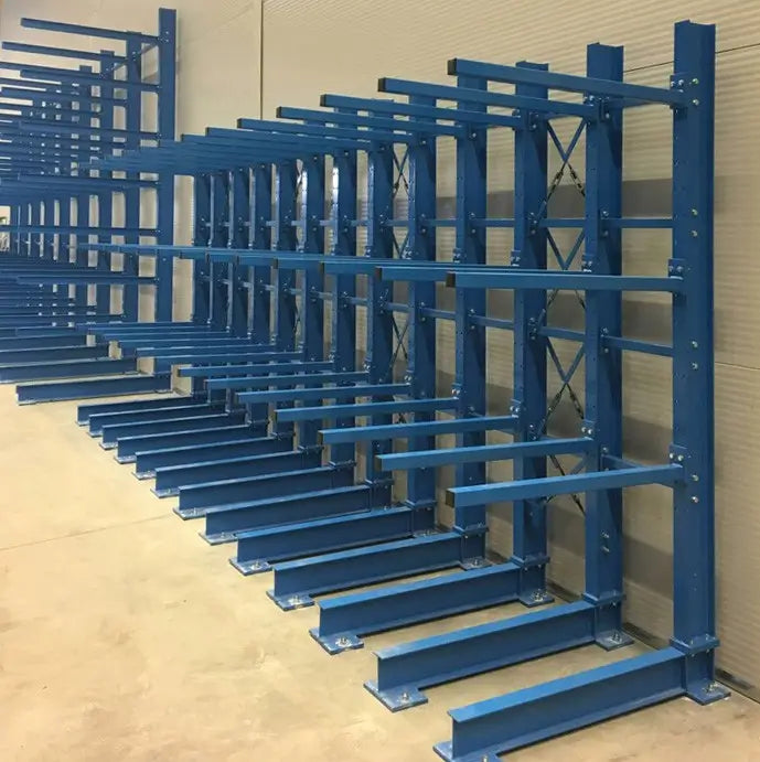 Regały wspornikowe w sklepie MS Regały z konstrukcjami na wysuwanych ramionach do długich materiałów dla kategorii regałów wspornikowych