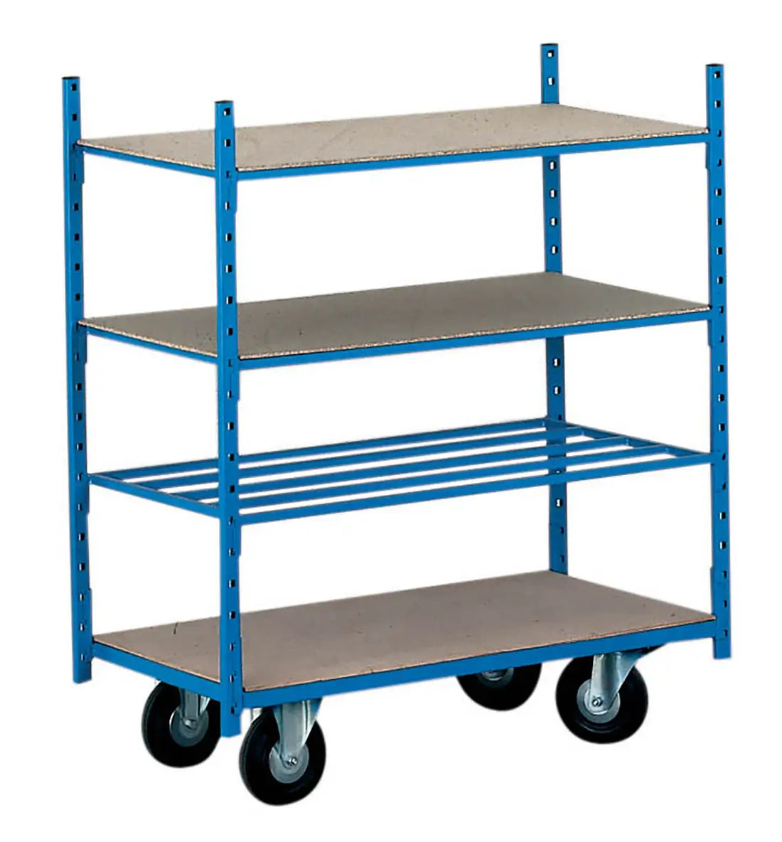 Wózki magazynowe w sklepie MS Regały z transportowymi systemami na kółkach do przemieszczania towarów dla kategorii wózków magazynowych