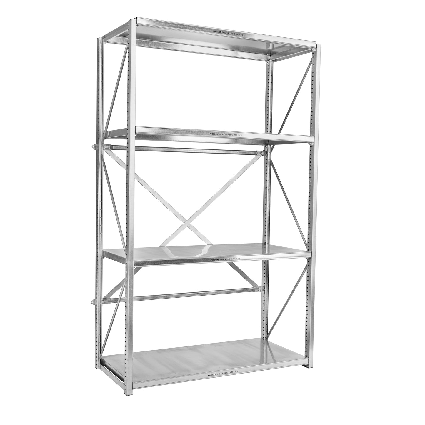Regał Półkowy NEDCON metalowy ocynkowany 2100mm x 1230mm 150kg