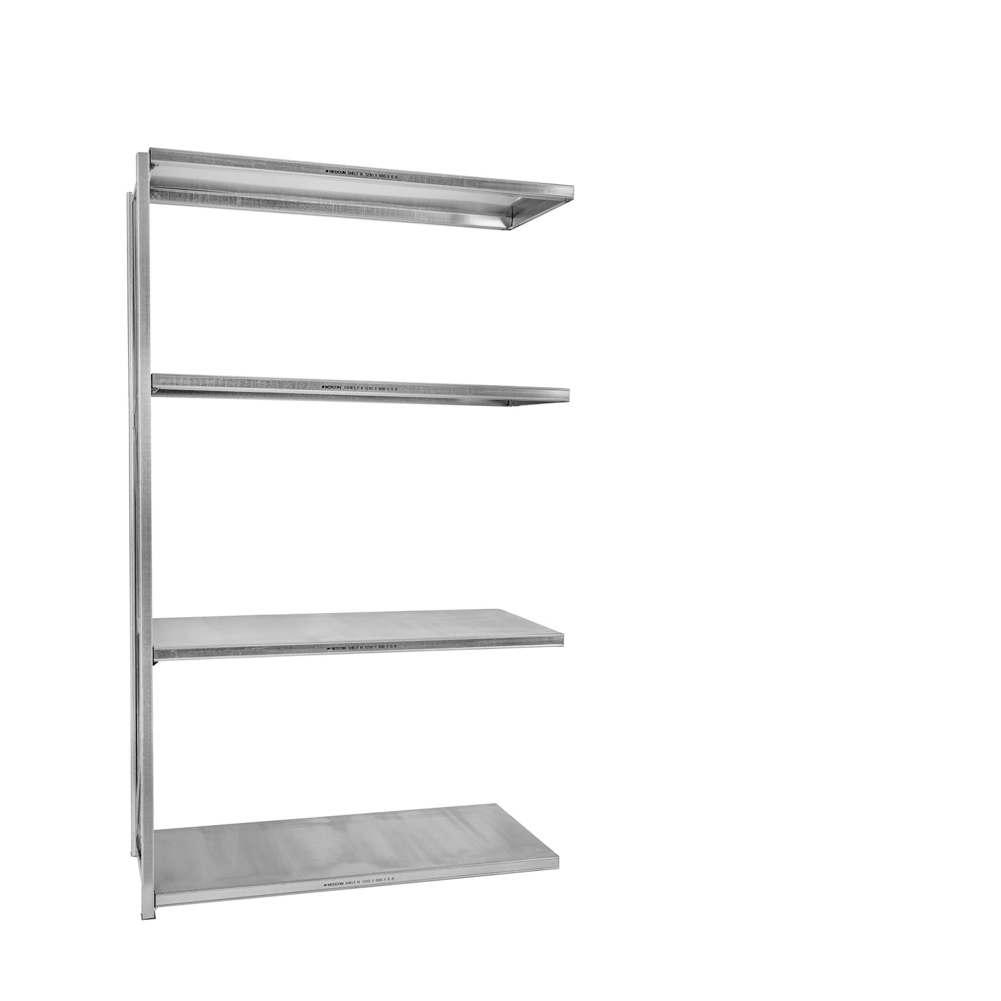Dostawny Regał Półkowy NEDCON metalowy ocynkowany 2100mm x 1230mm 150kg