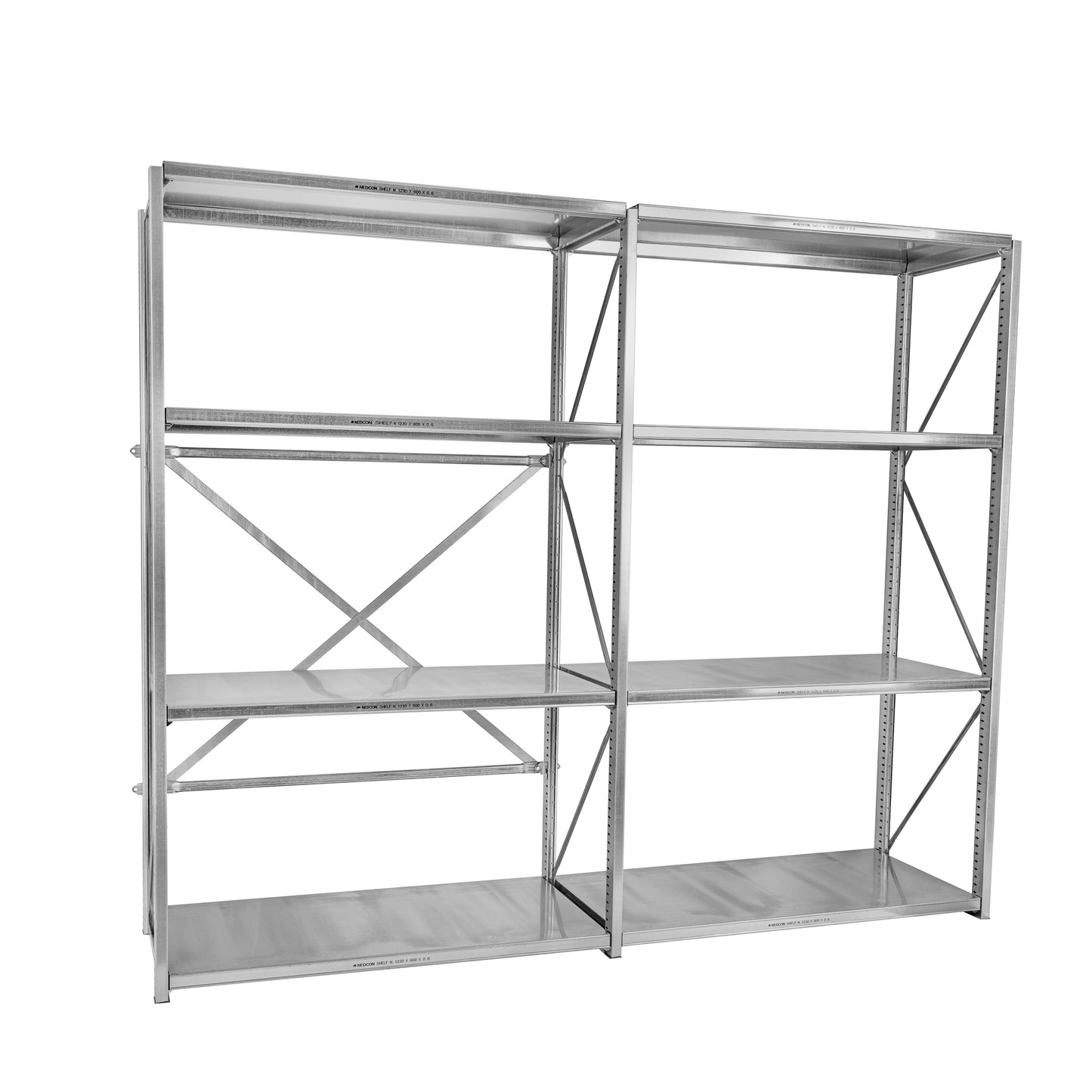 Zestaw: Regał Półkowy + Regał Dostawny NEDCON 2100mm x 1230mm 150kg