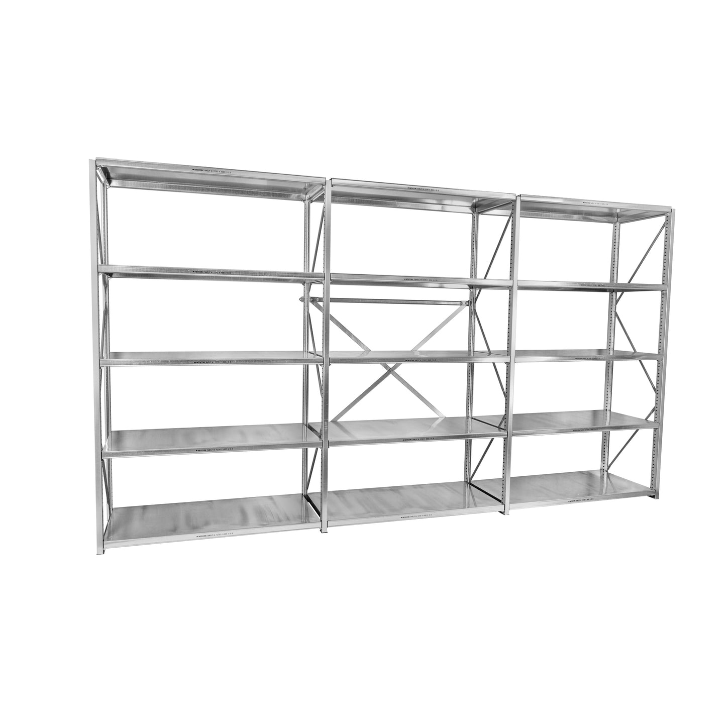 Zestaw: Regał Półkowy + 2 Regały Dostawne NEDCON 2100mm x 1230mm 150kg