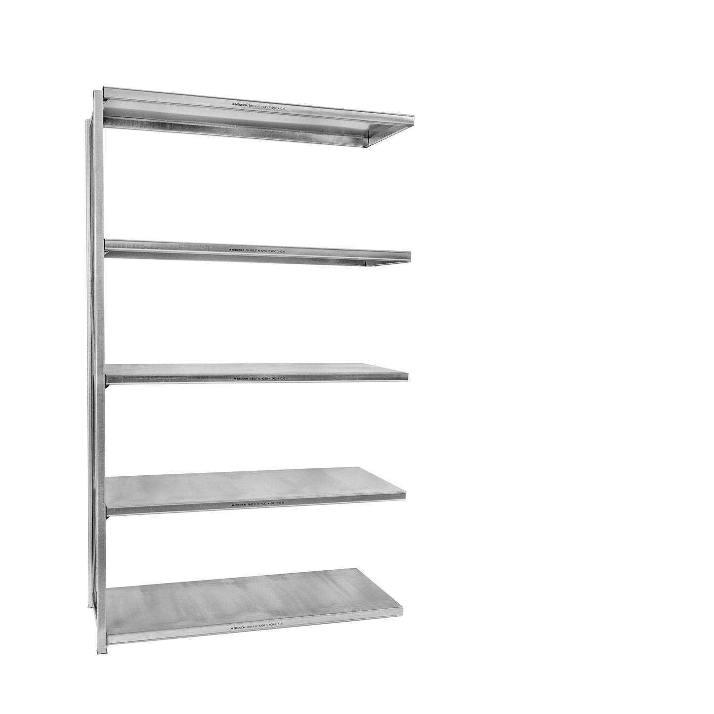 Dostawny Regał Półkowy NEDCON metalowy ocynkowany 2100mm x 1230mm 150kg