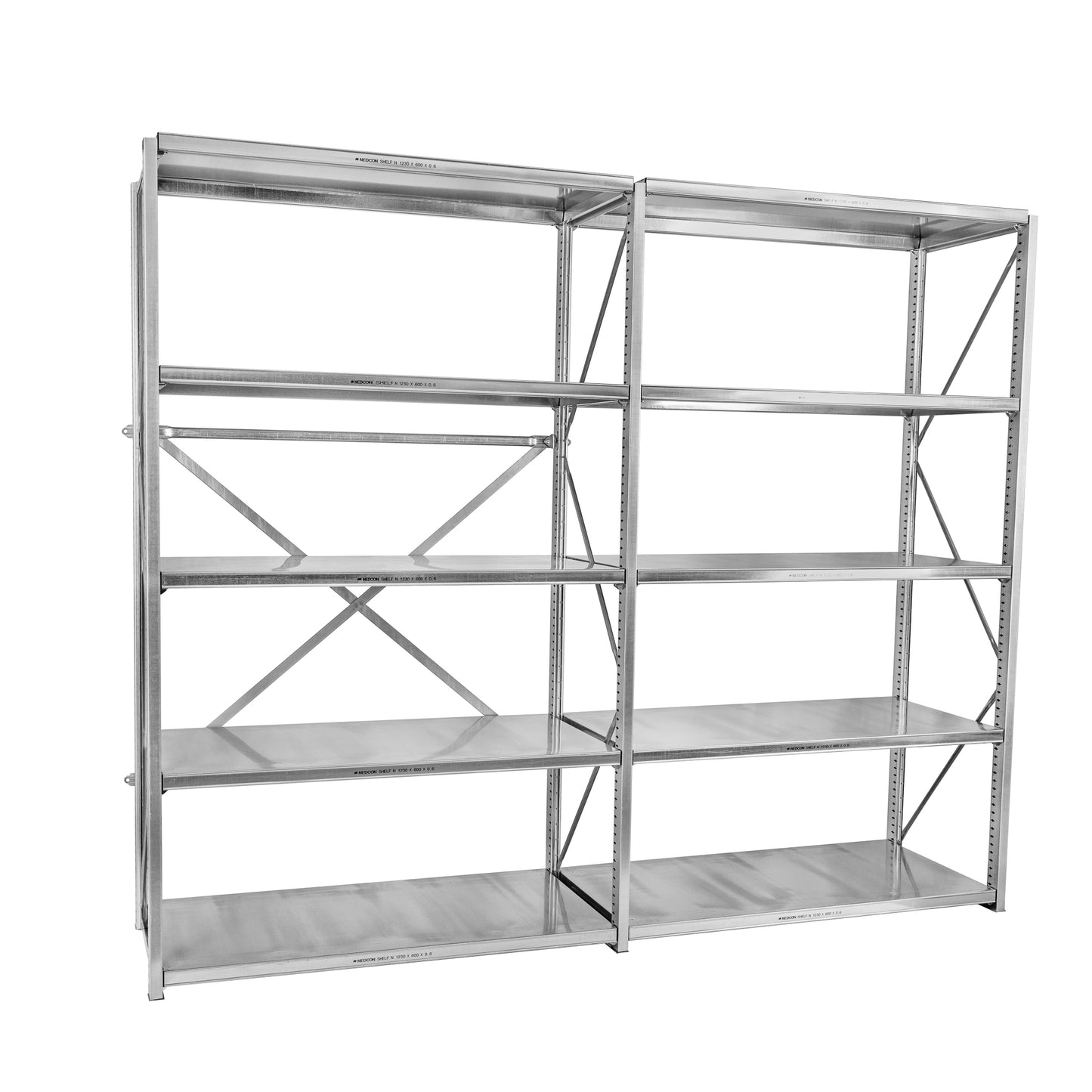 Zestaw: Regał Półkowy + Regał Dostawny NEDCON 2100mm x 1230mm 150kg