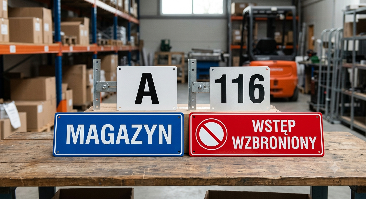 Tabliczka Magazynowa Plastikowa z Własnym Nadrukiem