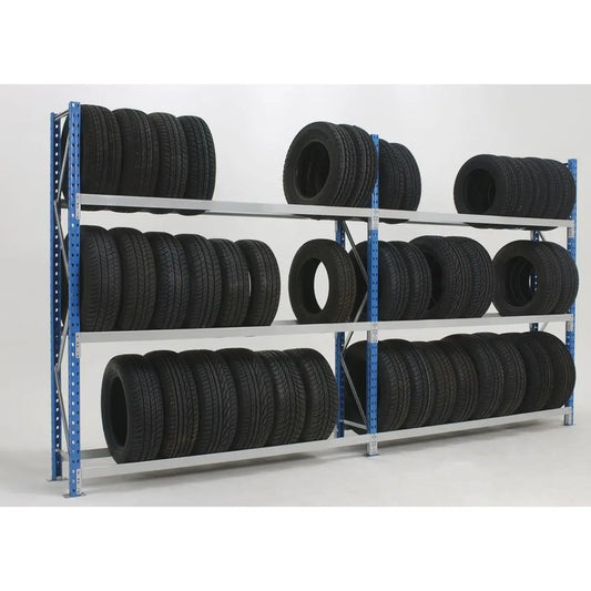 Regały na opony w sklepie MS Regały ze specjalnymi konstrukcjami do przechowywania opon samochodowych dla kategorii opon