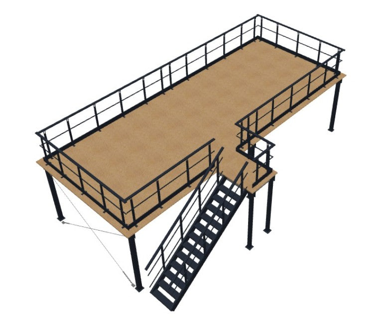 Antresola Magazynowa MANORGA 10×4 m, 40m², nośność 400 kg/m²
