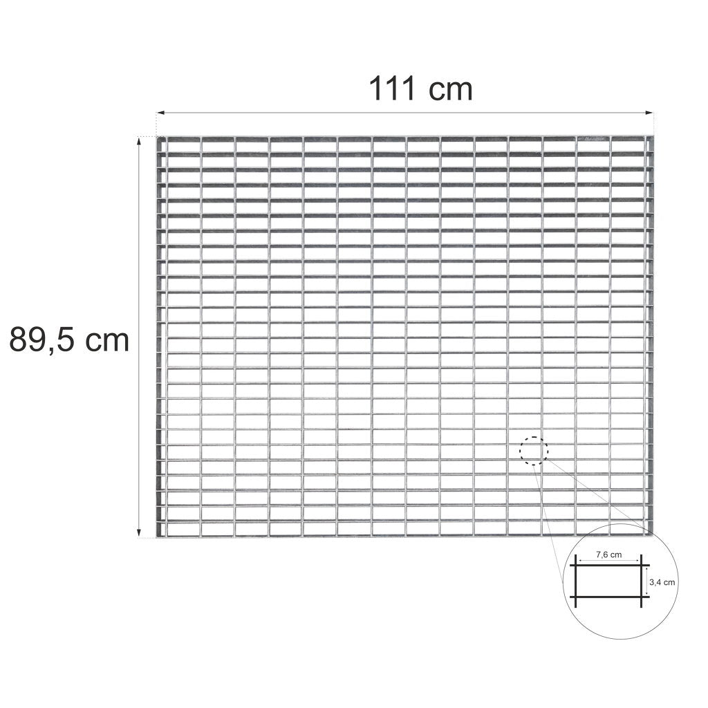 Krata Pomostowa WEMA 1100×890 mm, ocynk ogniowy, nośność 1000 kg/m²