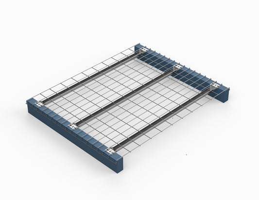 Półka siatkowa ocynkowana TROAX 1100×890 mm, nośność 800 kg/m², wzmocnienie omega