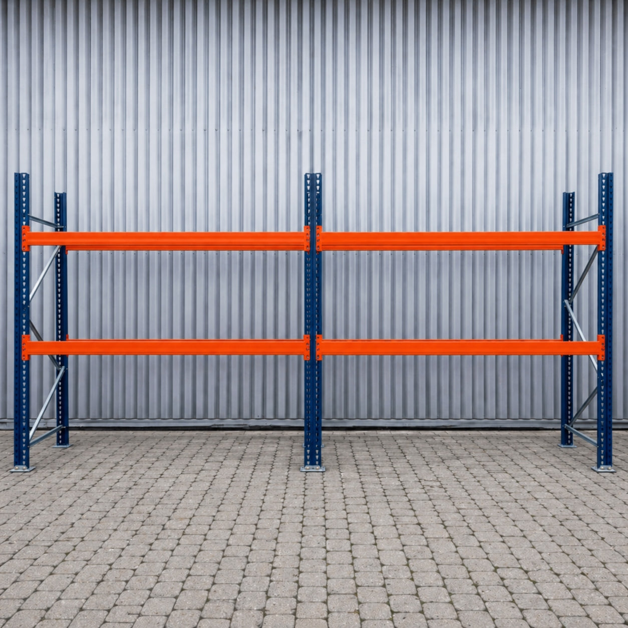 Regał Paletowy Używany MECALUX (H-300cm L-540cm, 0+2, 18 miejsc paletowych) 2400kg