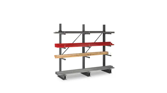 Regał wspornikowy MANORGA H-250cm, 3 kolumny, L-315cm, 0+4, nośność wspornika 230kg
